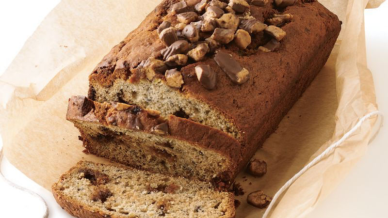 Reese's Peanut Butter Cup Banana Bread recipe