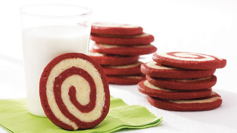 Red Velvet Pinwheel Cookies